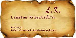 Lisztes Krisztián névjegykártya