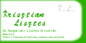 krisztian lisztes business card
